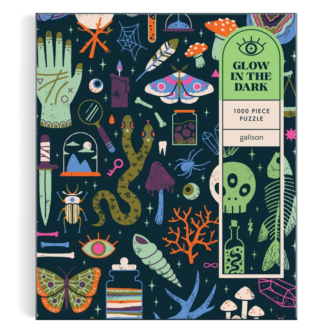 Galison Occult and Curious 1000 Piece Glow in the Dark Puzzle