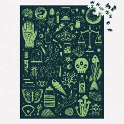 Galison Occult and Curious 1000 Piece Glow in the Dark Puzzle