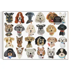 Galison Paper Dogs 1000 Piece Puzzle