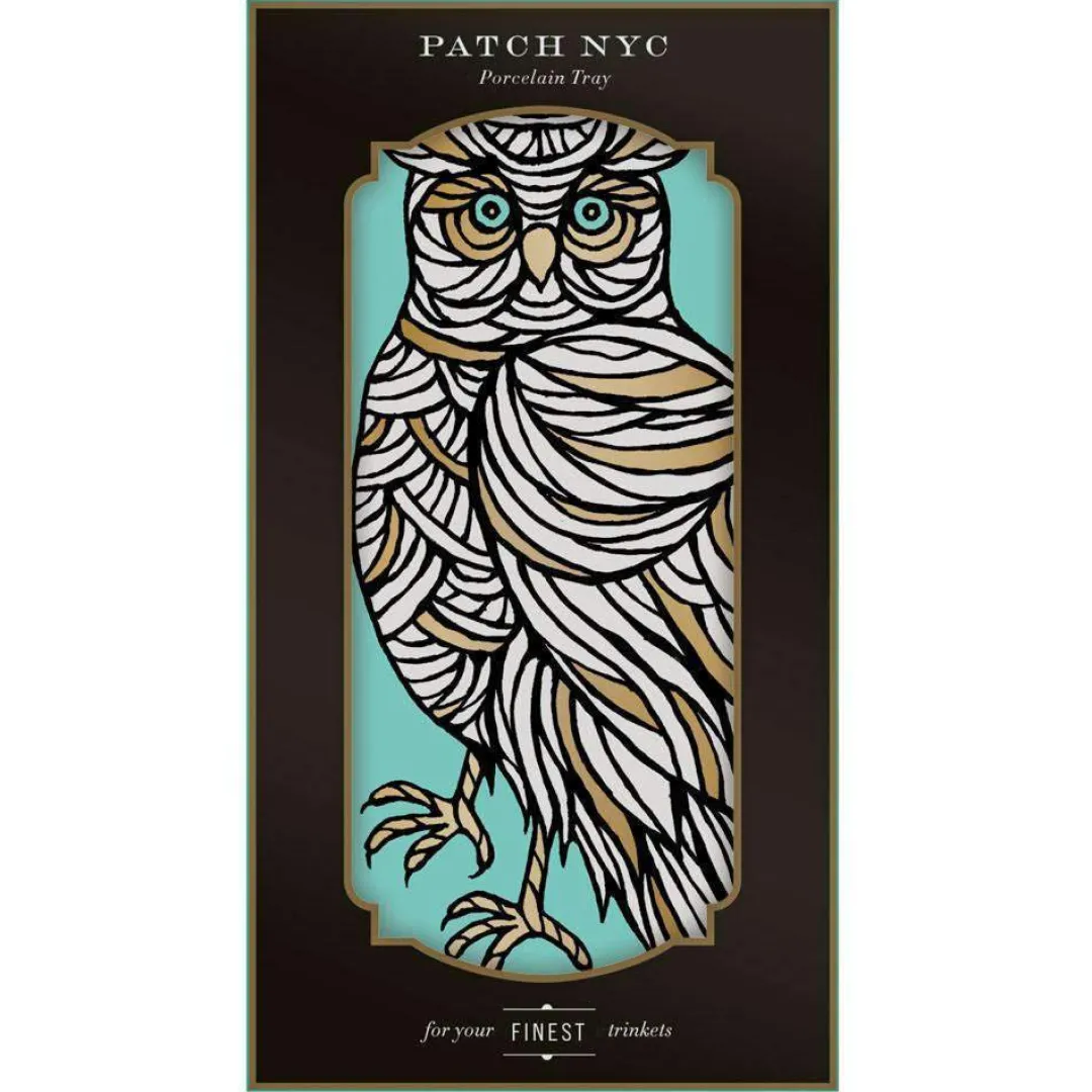 Galison PATCH NYC Owl Porcelain Tray