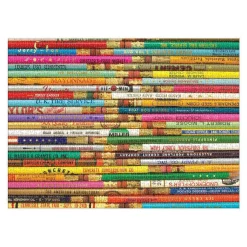 Galison Phat Dog Vintage Pencils 1000 Piece Foil Stamped Jigsaw Puzzle