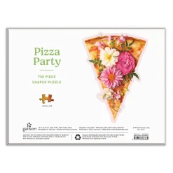Galison Pizza Party 750 Piece Shaped Jigsaw Puzzle