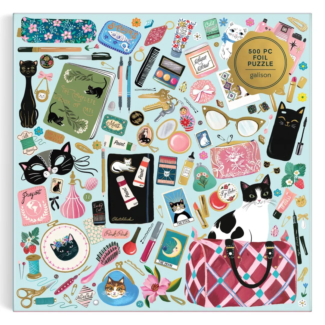 Galison Purrfect Accessories 500 Piece Foil Puzzle