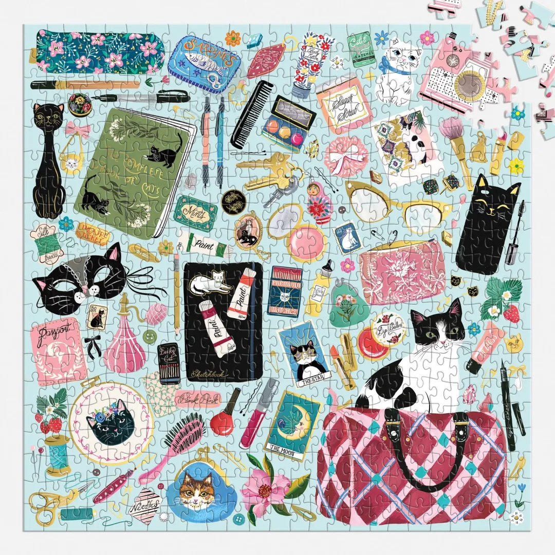 Galison Purrfect Accessories 500 Piece Foil Puzzle