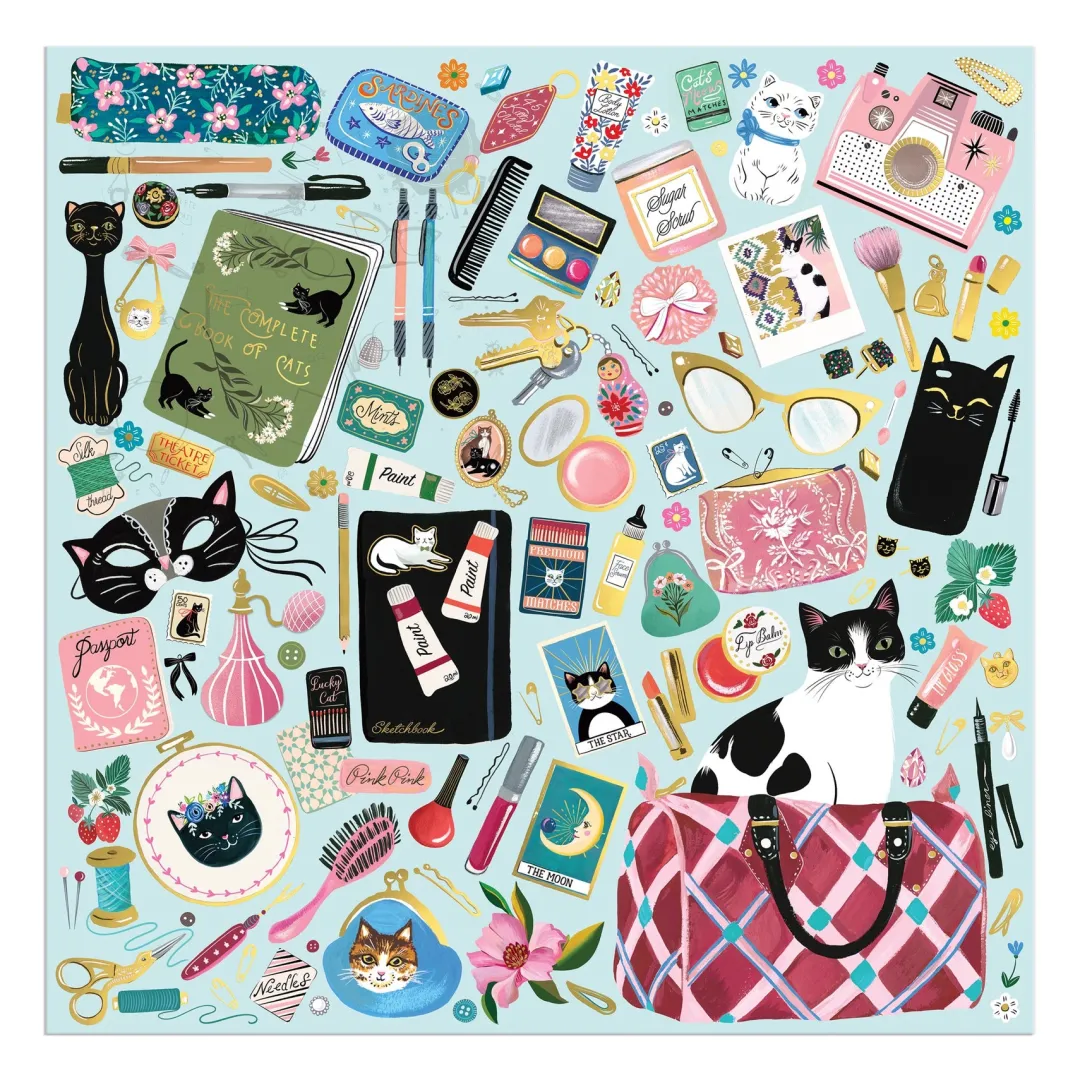 Galison Purrfect Accessories 500 Piece Foil Puzzle