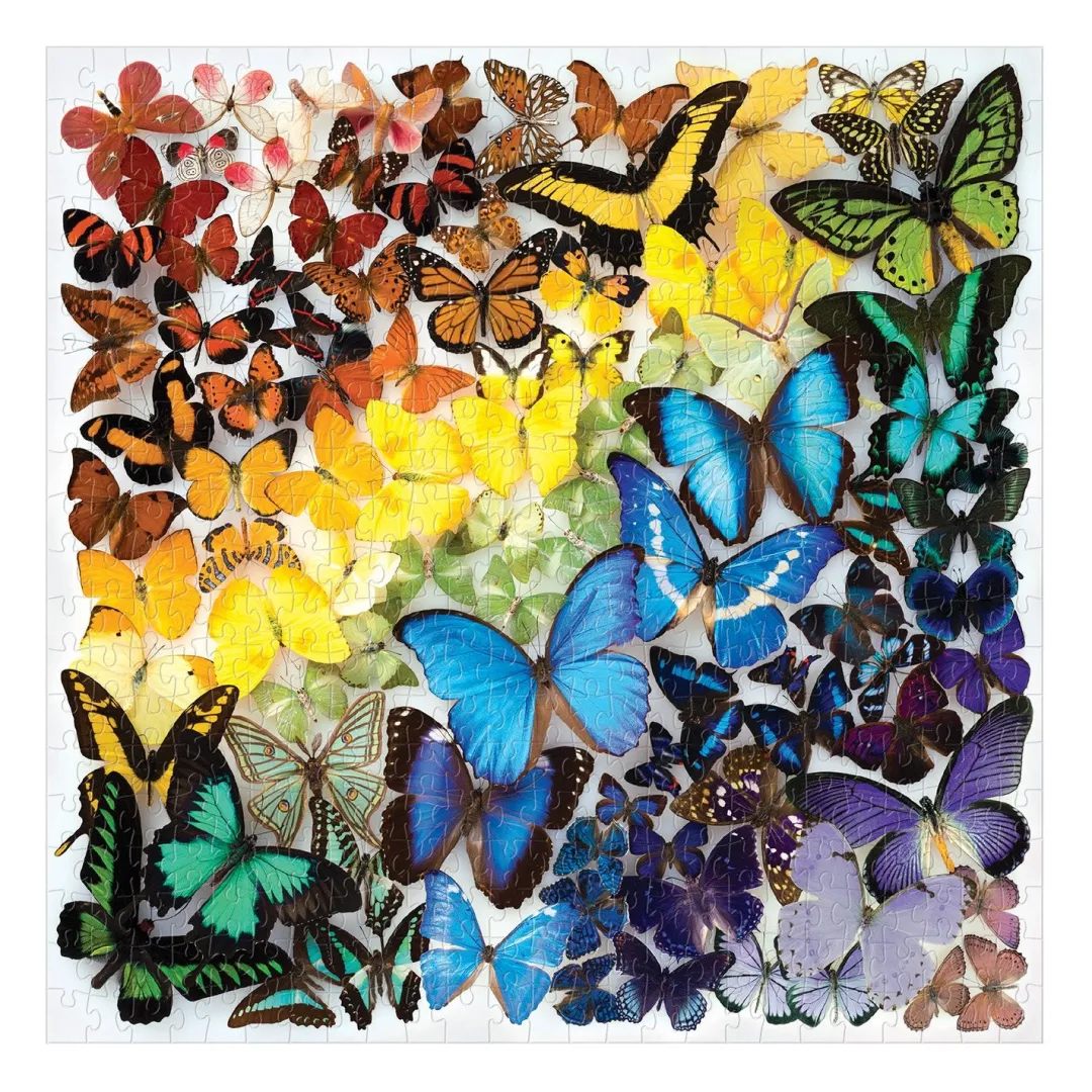 Galison Rainbow Butterflies 500 Piece Jigsaw Puzzle