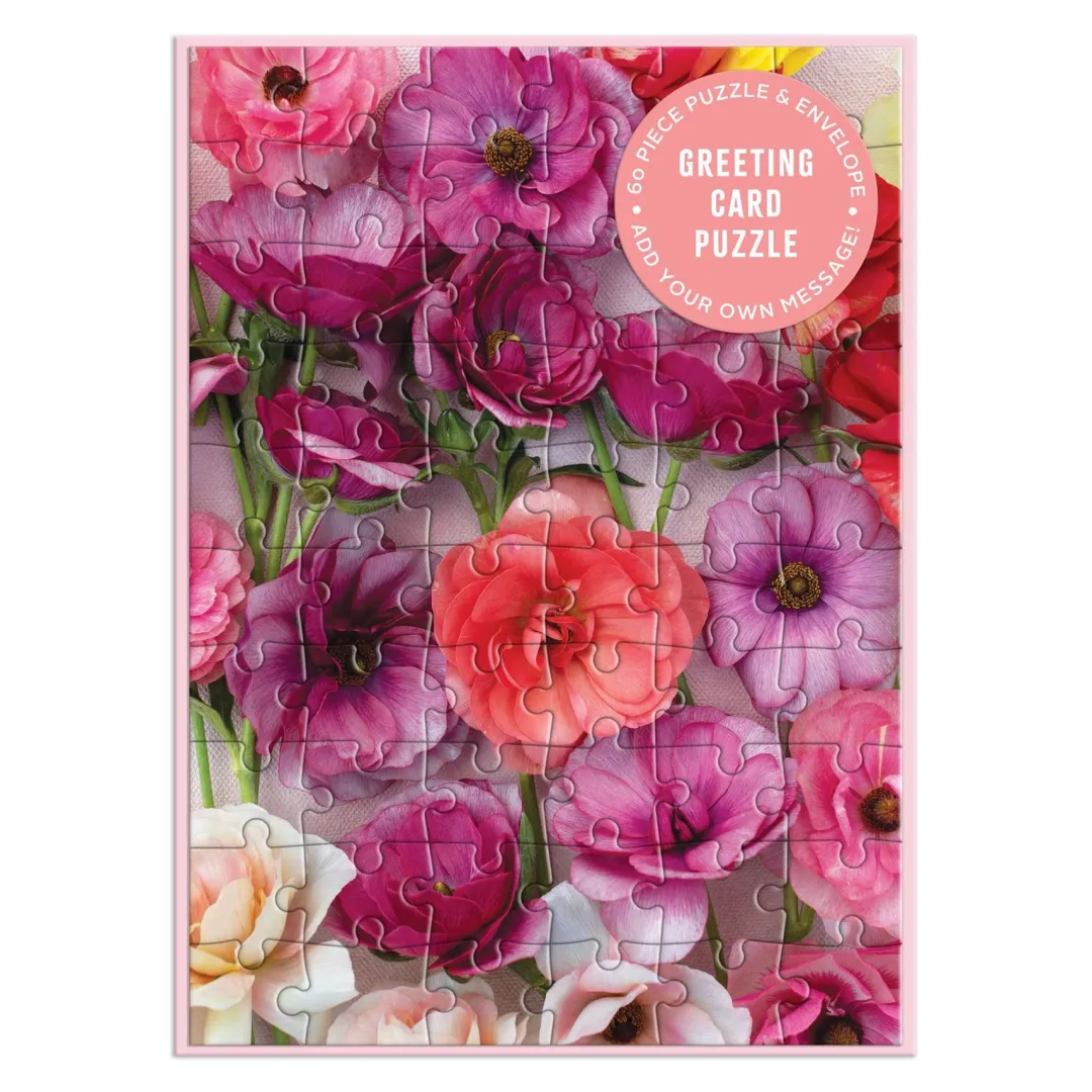 Galison Ranunculus Greeting Card Puzzle