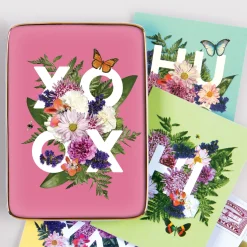 Galison Say It With Flowers XOXO Porcelain Tray