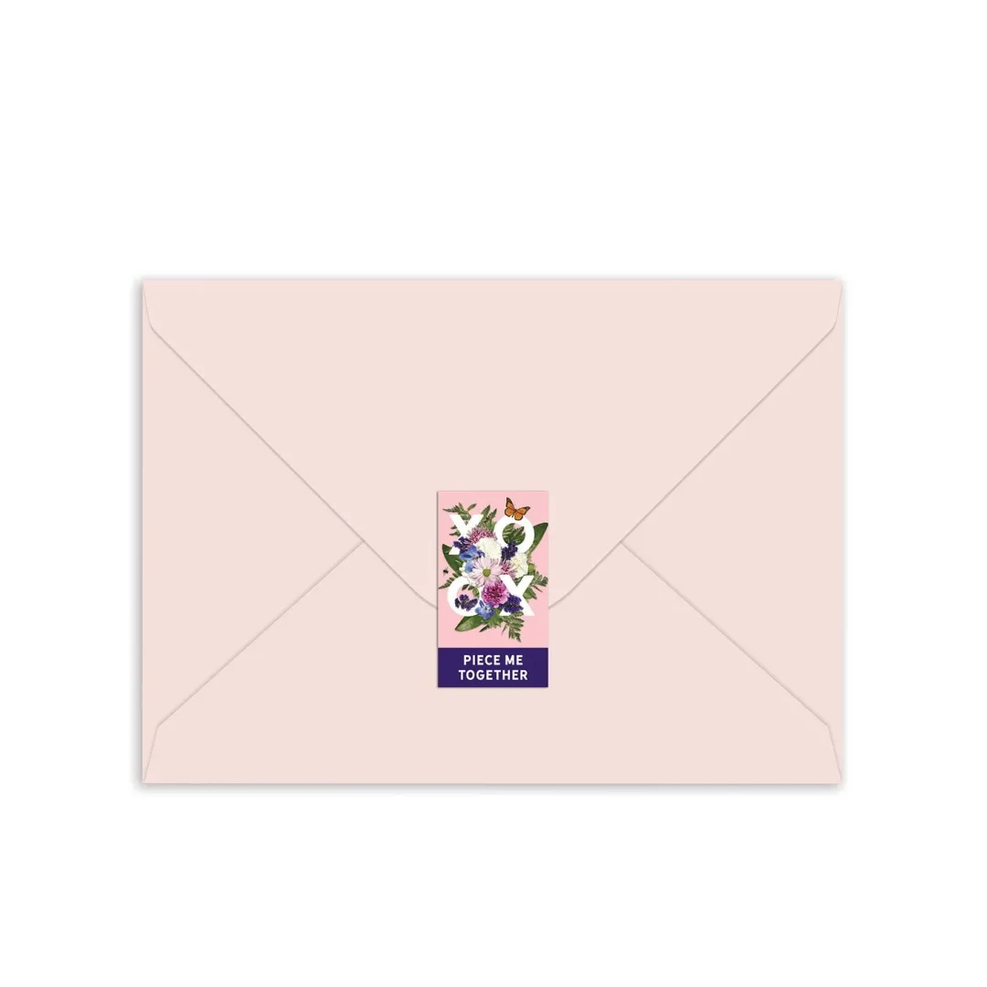 Galison Say It With Flowers XOXO Greeting Card Puzzle