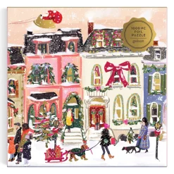 Galison Snowfall on Main Street 1000 Piece Foil Puzzle