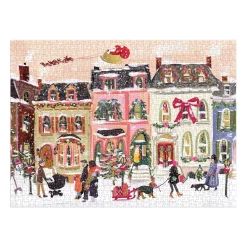 Galison Snowfall on Main Street 1000 Piece Foil Puzzle