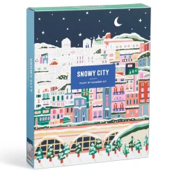 Galison Snowy City 11x14 Paint by Number Kit