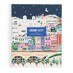 Galison Snowy City 11x14 Paint by Number Kit