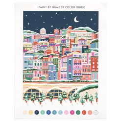 Galison Snowy City 11x14 Paint by Number Kit