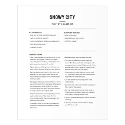 Galison Snowy City 11x14 Paint by Number Kit