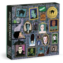 Galison Spooky Portraits 500 Piece Foil Puzzle