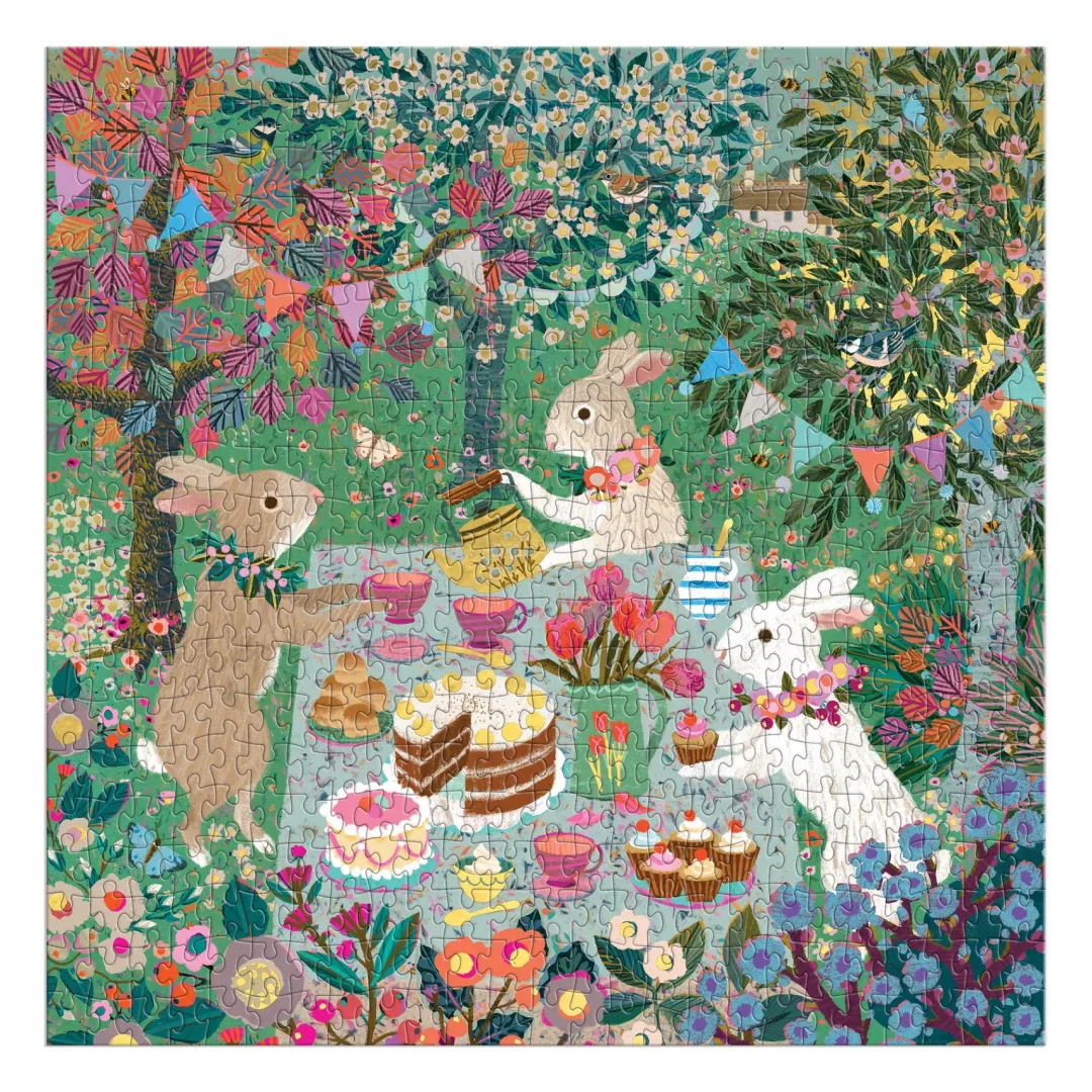 Galison Spring Tea Party 500 Piece Foil Puzzle