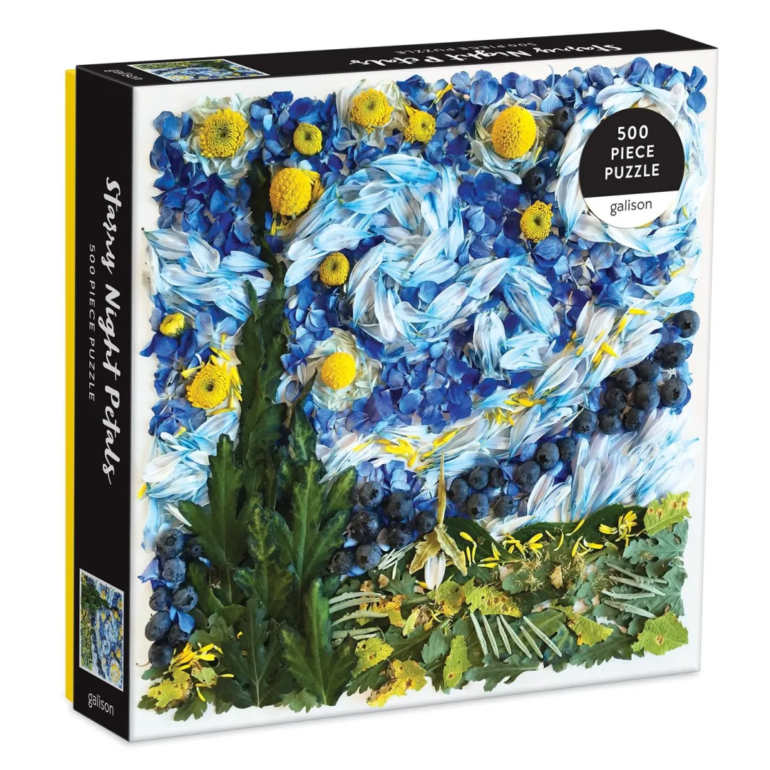 Galison Starry Night Petals 500 Piece Jigsaw Puzzle