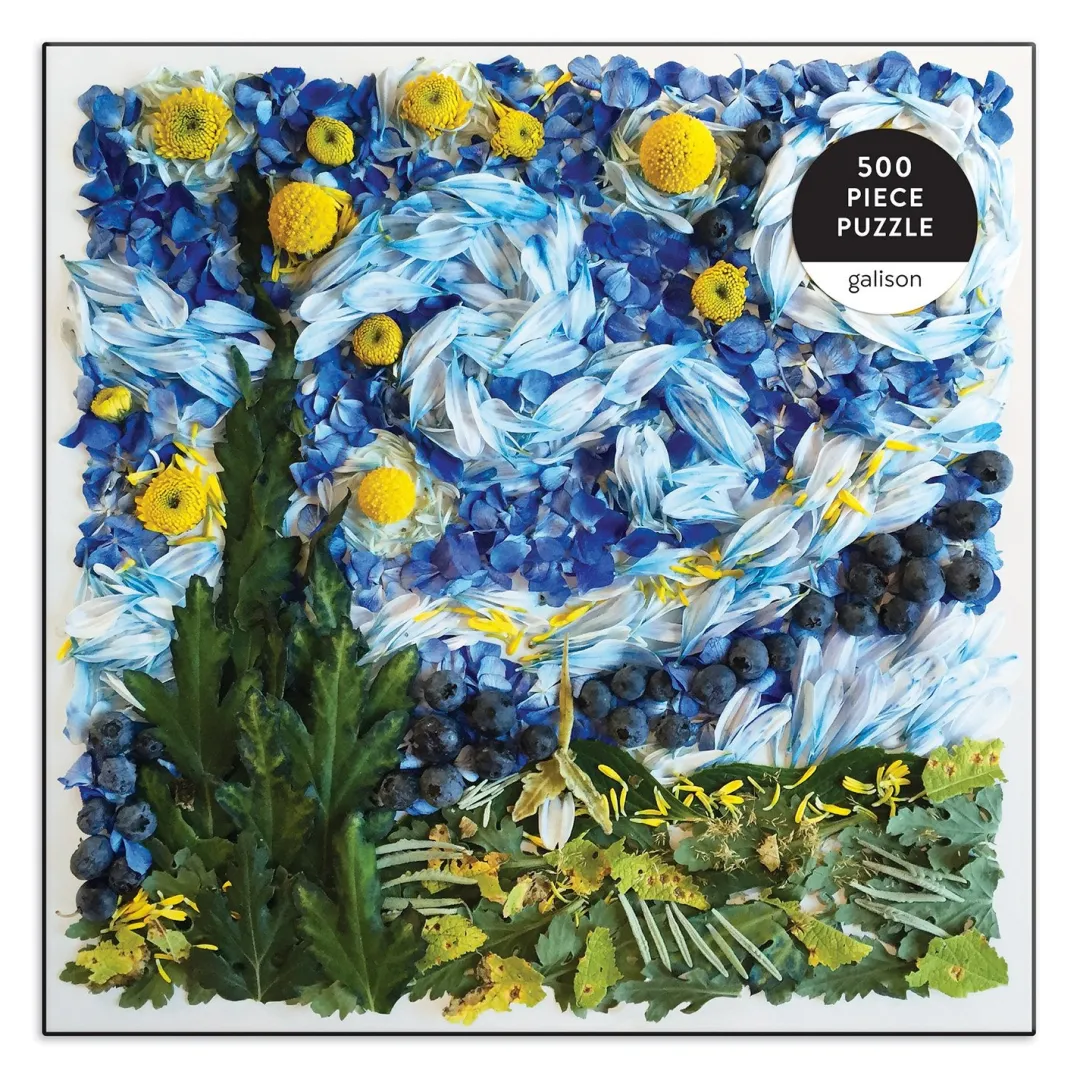 Galison Starry Night Petals 500 Piece Jigsaw Puzzle
