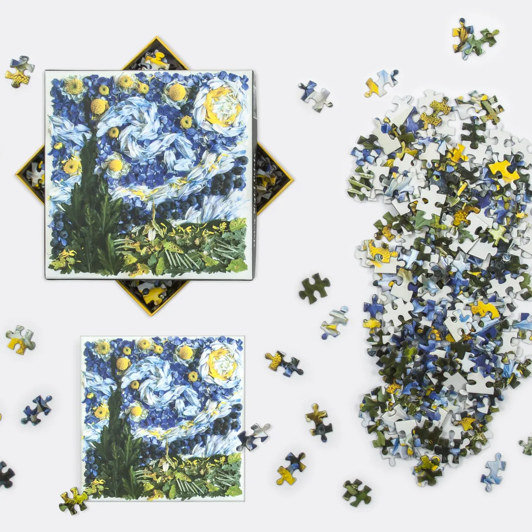 Galison Starry Night Petals 500 Piece Jigsaw Puzzle