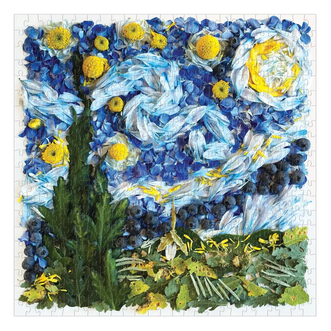 Galison Starry Night Petals 500 Piece Jigsaw Puzzle