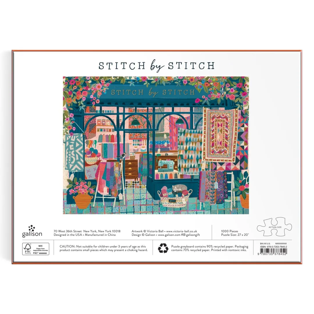 Galison Stitch by Stitch 1000 Piece Puzzle