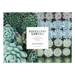 Galison Succulent Garden Double-Sided 500 Piece Jigsaw Puzzle