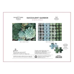 Galison Succulent Garden Double-Sided 500 Piece Jigsaw Puzzle