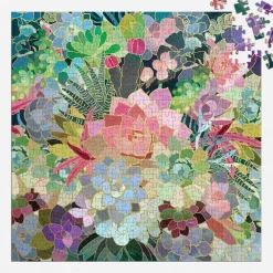 Galison Succulent Mosaic 500 Piece Foil Puzzle