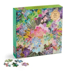Galison Succulent Mosaic 500 Piece Foil Puzzle