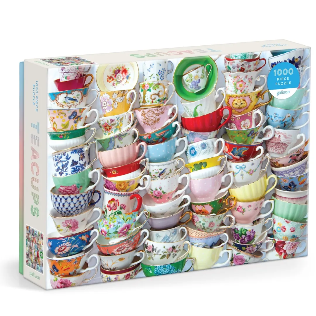 Galison Teacups 1000 Piece Puzzle