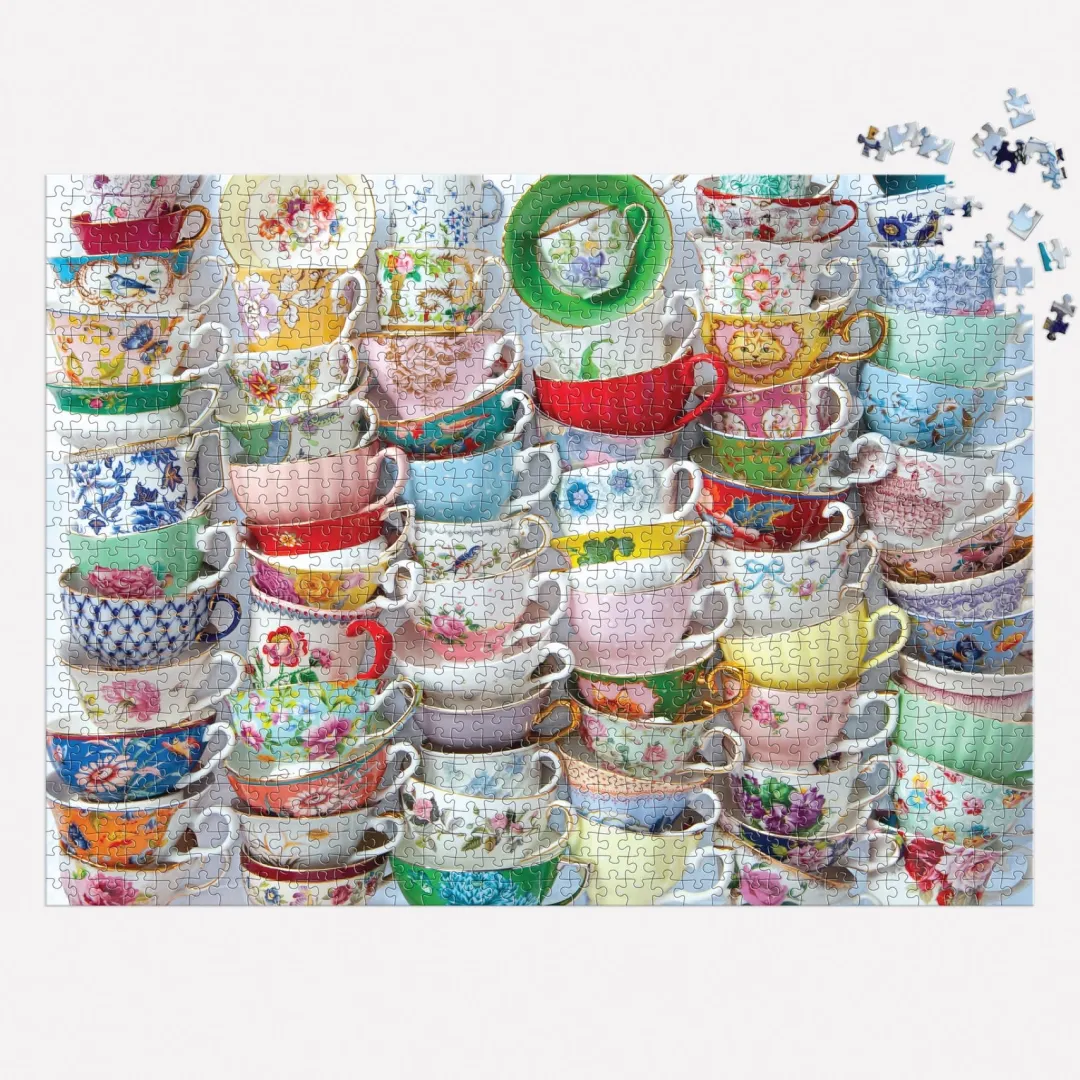 Galison Teacups 1000 Piece Puzzle