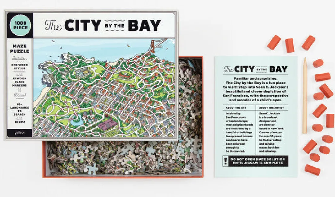 Galison The City By the Bay 1000 Piece Maze Puzzle