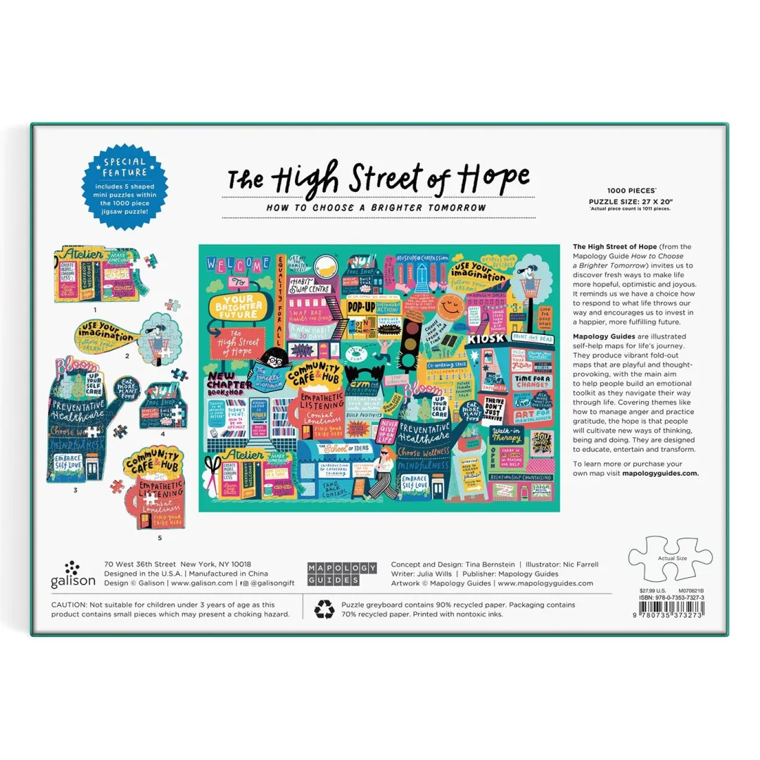 Galison The High Street of Hope 1000 Piece Multi-Puzzle Puzzle