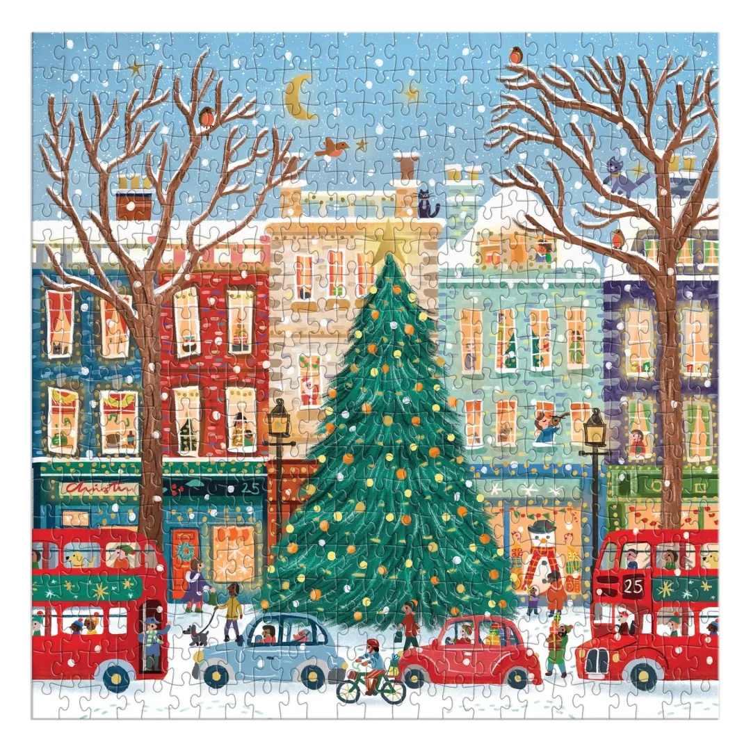 Galison Tinsel City 500 Piece Foil Puzzle