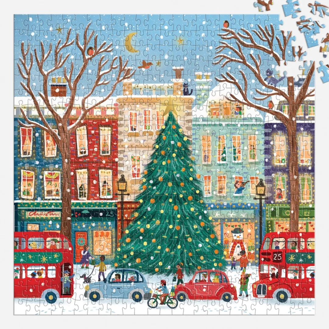 Galison Tinsel City 500 Piece Foil Puzzle