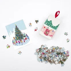 Galison Tree Skaters 130 Piece Puzzle Ornament