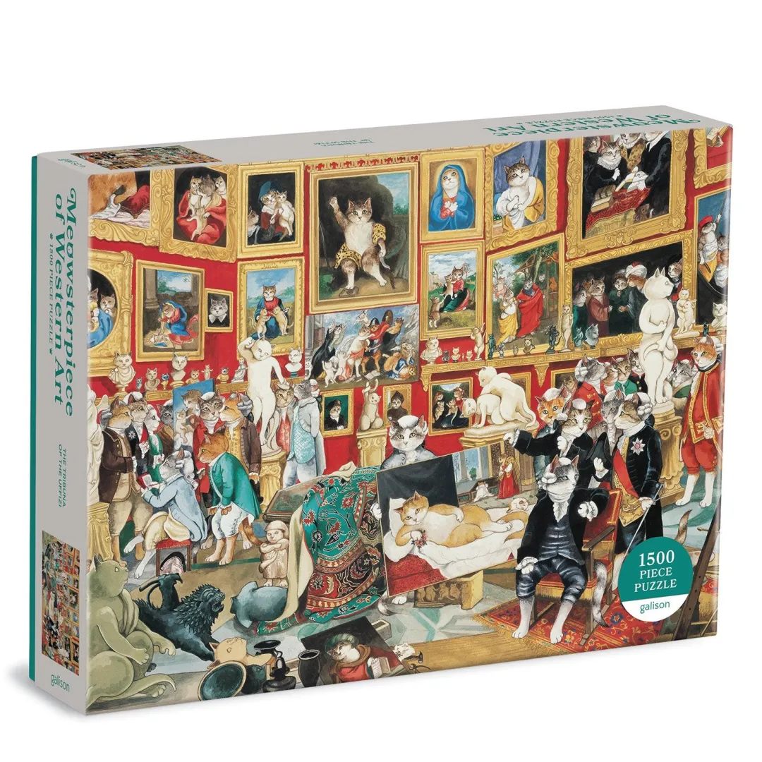 Galison Tribuna of the Uffizi Meowsterpiece of Western Art 1500 Piece Jigsaw Puzzle