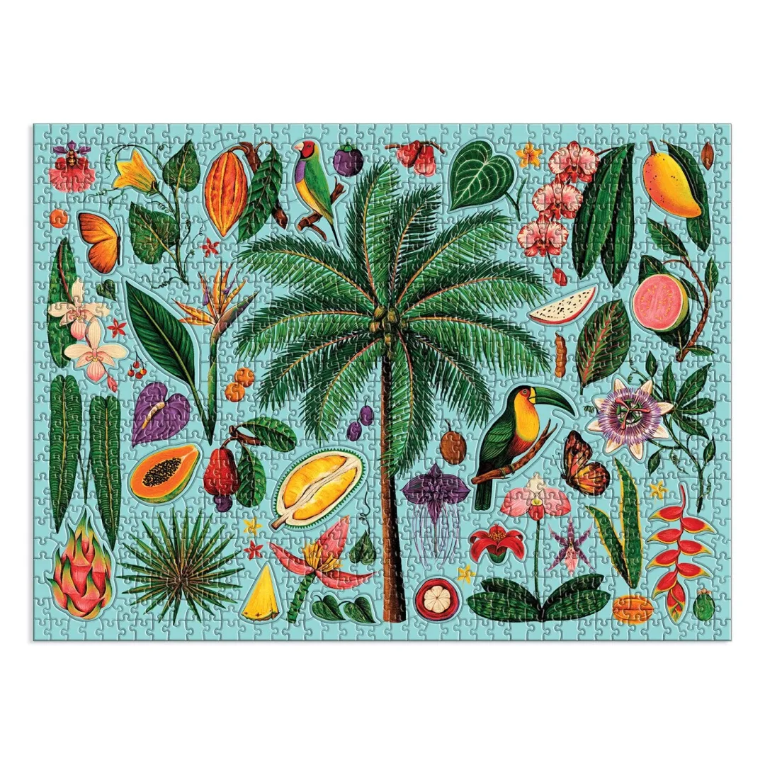 Galison Tropics 1000 Piece Puzzle with Shaped Pieces