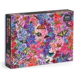 Galison Troy Litten Butterflies In the Sweet Peas 1000 Piece Puzzle