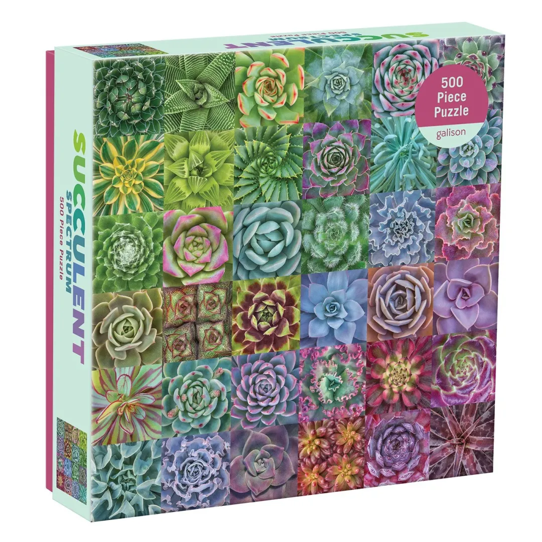 Galison Troy Litten Succulent Spectrum 500 Piece Jigsaw Puzzle