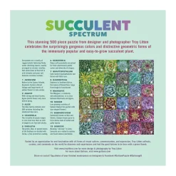 Galison Troy Litten Succulent Spectrum 500 Piece Jigsaw Puzzle