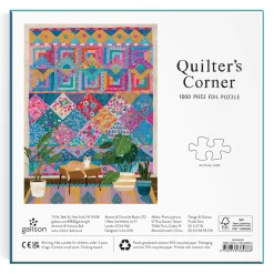 Galison Victoria Ball Quilter's Corner 1000 Piece Foil Puzzle