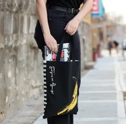 Galison Warhol Banana Canvas Tote Bag - Black