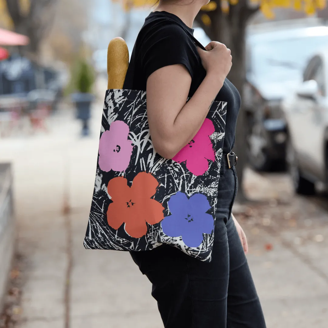 Galison Warhol Flowers Canvas Tote Bag
