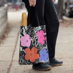 Galison Warhol Flowers Canvas Tote Bag