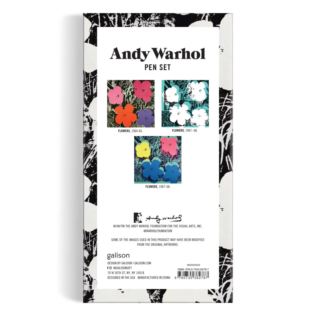 Galison Warhol Flowers Everyday Pen Set