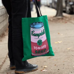 Galison Warhol Soup Can Canvas Tote Bag - Green