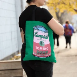 Galison Warhol Soup Can Canvas Tote Bag - Green