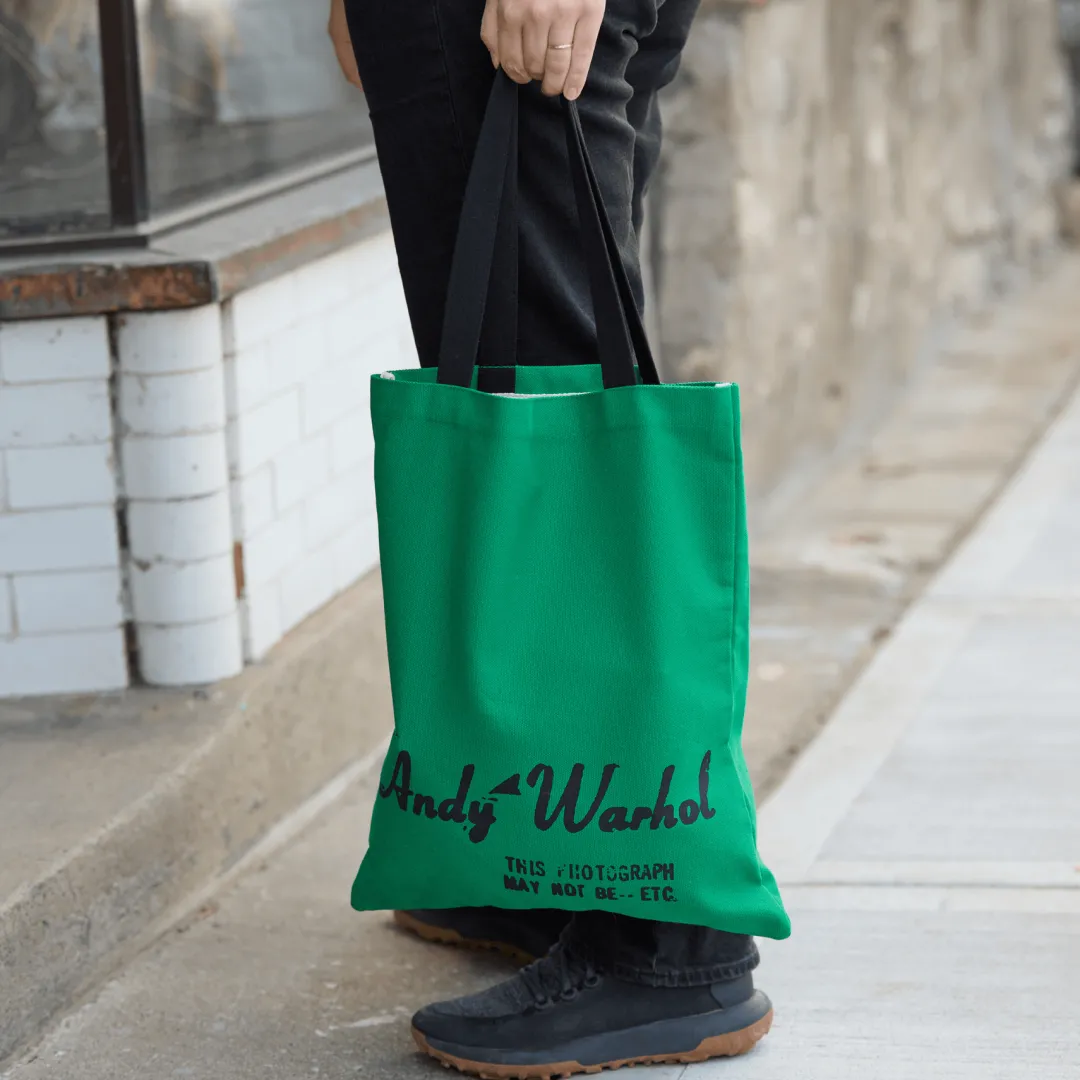 Galison Warhol Soup Can Canvas Tote Bag - Green